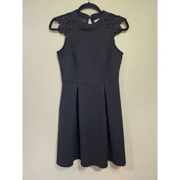 Speechless | Dresses | Speechless Black Fit And Flare Lace Cap Sleeve Dress  Juniors Size S | Poshmark